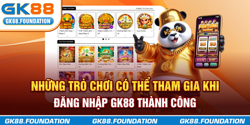 Những trò chơi có thể tham gia khi đăng nhập GK88 thành công